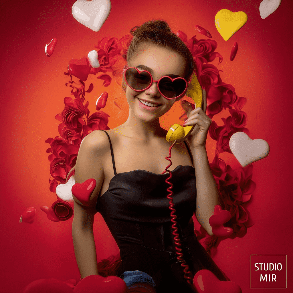 Séance photo phone Still Wonder Landes pour la Saint-Valentin au Studio Mir