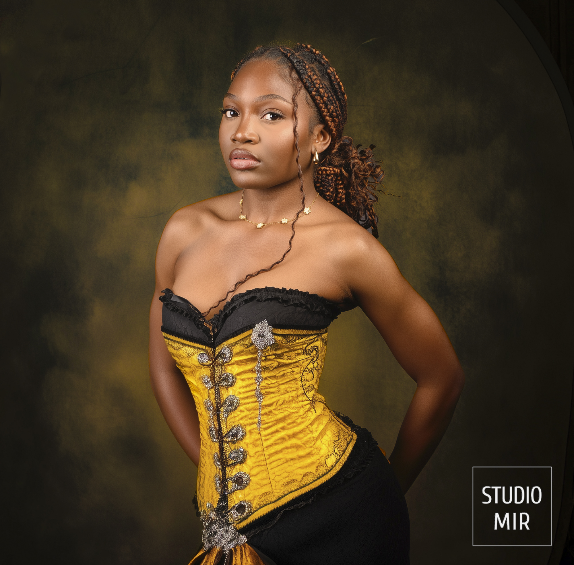Shooting photos femme avec corset dans le Val de Marne